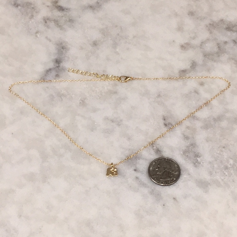 “Sara” Gold elephant necklace delicate dainty 🐘 - Picture 2 of 3